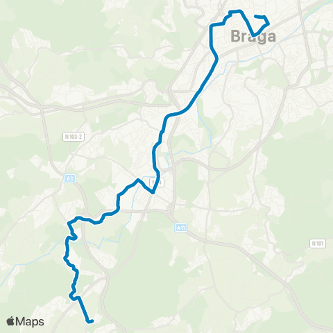 TUB Avenida Central - Priscos map