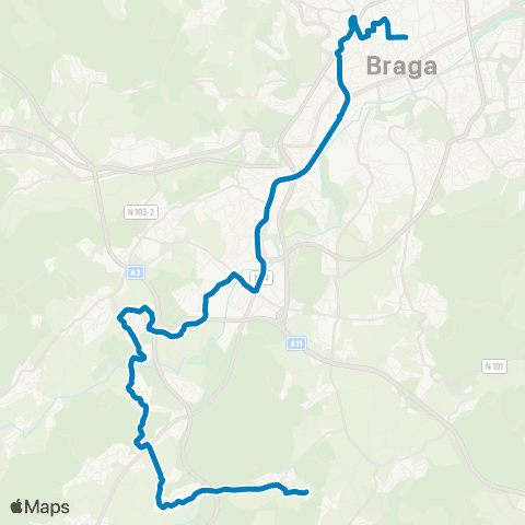 TUB Avenida Central - Guisande map