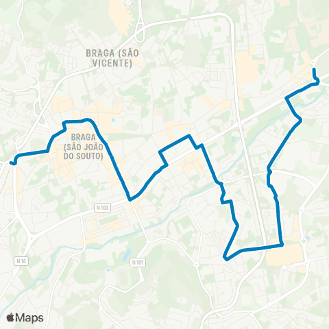 TUB Estação Cf - Universidade Do Minho map