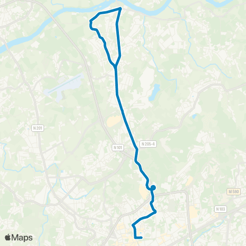 TUB Avenida Central - Ponte Do Bico map