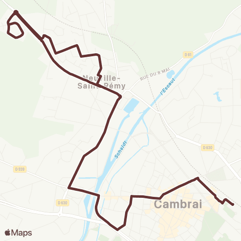 TUC - Scolaire Neuville-St-Rémy map