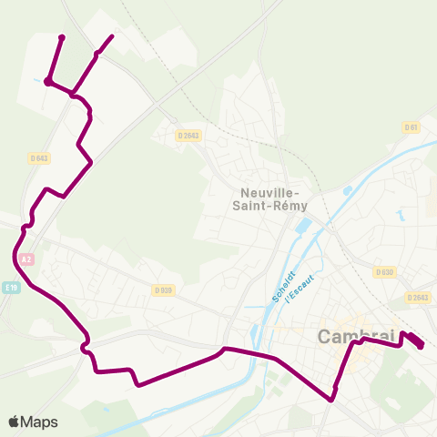 TUC Navette Zones d'Activités map