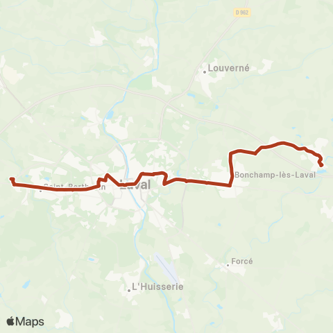 TUL St-Berthevin (Châtelier) > Argentré (Rochers) map