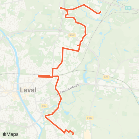 TUL Louverné (Haie) > St-Nicolas map