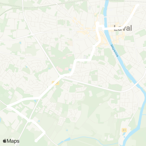 TUL Scolaires Laval map