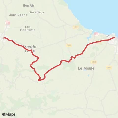 TUNGT Le Moule - Morne-à-l'Eau map