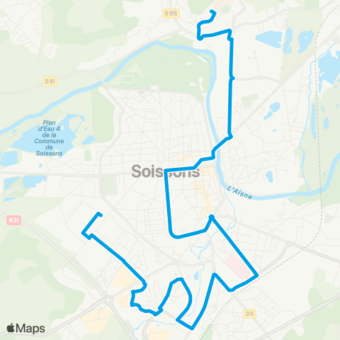 TUS IUT Cuffies - Gare - Chevreux - Presles map