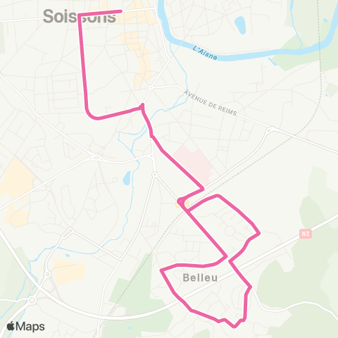TUS Belleu - Gare - Jeanne d'Arc - Ctre-ville map