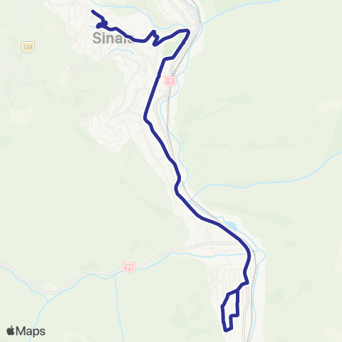 Transport Urban Sinaia Platou Izvor – Piateta Foisor map