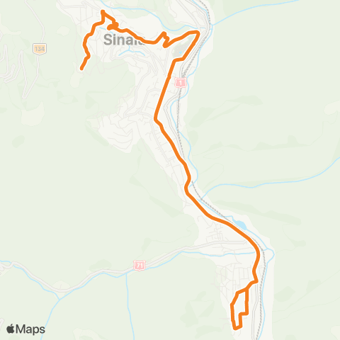 Transport Urban Sinaia Platou Izvor – Piateta Foisor map