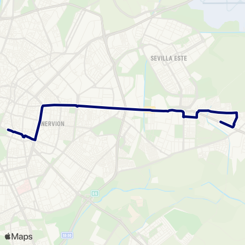 TUSSAM Prado San Sebastián - Torreblanca map