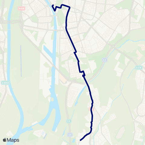 TUSSAM Pta. Jerez - Pedro Salvador - Bellavista map