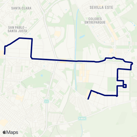 TUSSAM Los Arcos - Hac. S. Antonio map