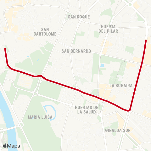 TUSSAM Metrocentro map