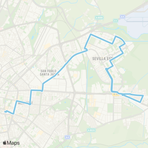 TUSSAM San Bernardo - Torreblanca - Sevilla Este map