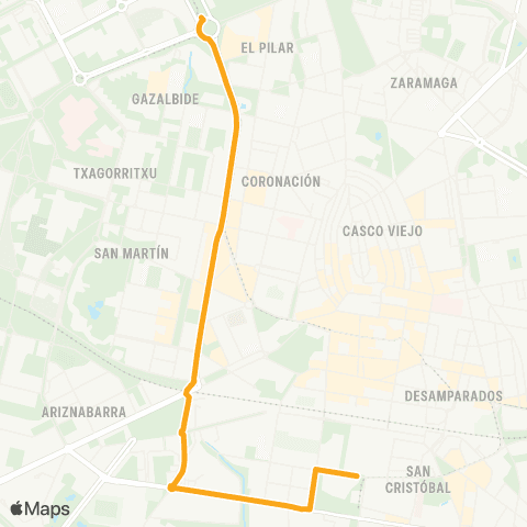 TUVISA Unibertsitatea map