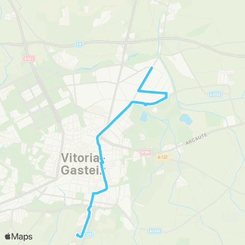 TUVISA Betoño - Goikolarra map