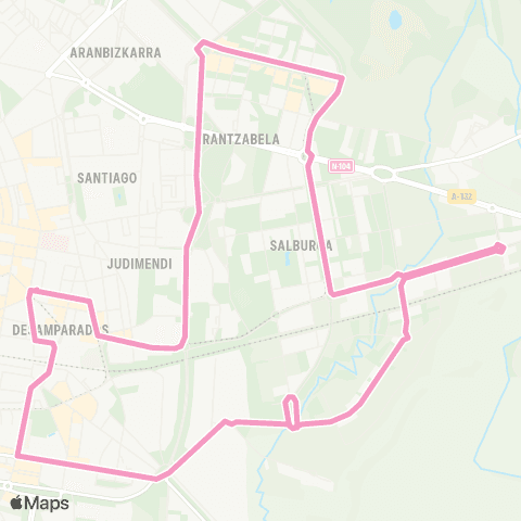 TUVISA Adurtza - Salburua map