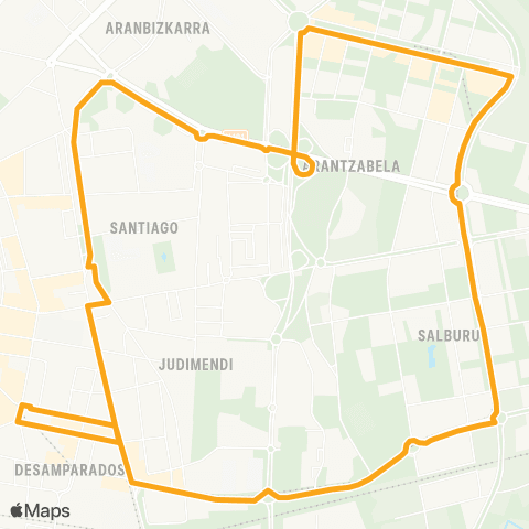 TUVISA Salburua - Aranbizkarra map
