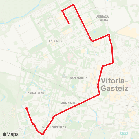 TUVISA Lakua - Mariturri map