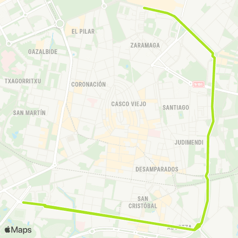 TUVISA Especial Alavés a map