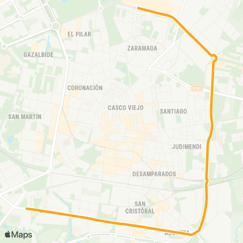TUVISA Especial Alavés B map