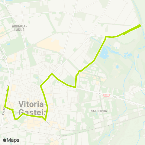 TUVISA Baskonia Noche map