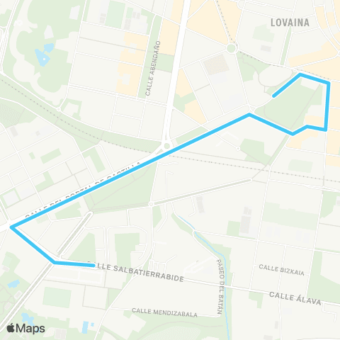 TUVISA Ferial Nocturno map