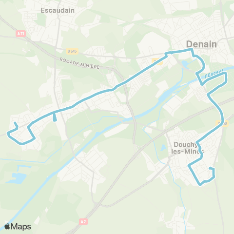 Transvilles Douchy e Littré-Roeulx / Escaudain map