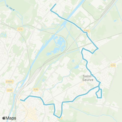 Transvilles Bruay Place-Valenciennes Gare map