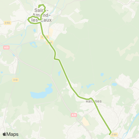 Transvilles Anzin Hôtel de Ville - Saint Amand Elnon map