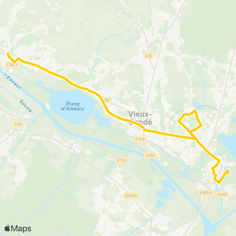 Transvilles Hergnies - Condé map