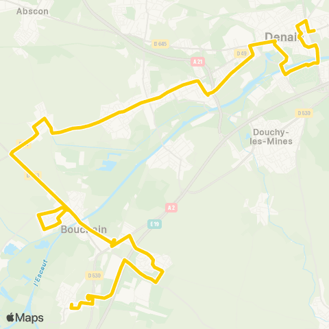 Transvilles Hordain Salle des Sports - Denain Espace Villars map