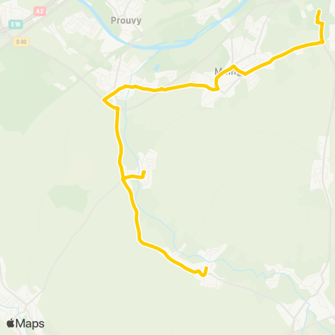 Transvilles Famars Université - Verchain Mairie map