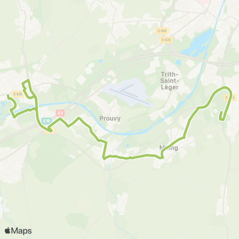 Transvilles Denain Espace Villars - Famars Uni map