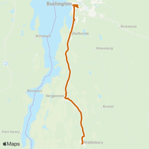 Tri-Valley Transit Burlington Link map