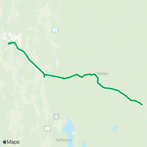 Tri-Valley Transit Snow Bowl Shuttle Bus map
