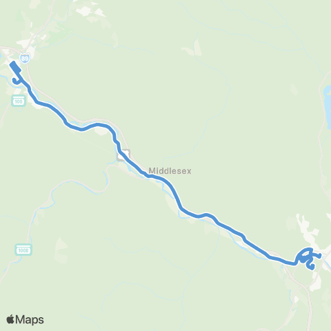 Tri-Valley Transit Waterbury Commuter map