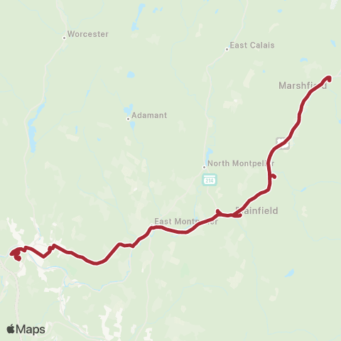 Tri-Valley Transit US 2 Commuter map