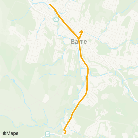 Tri-Valley Transit Hannaford Shopping Special map