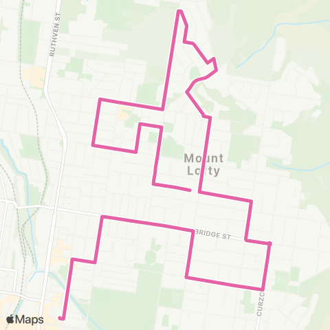 Translink Toowoomba Mt Lofty - City map
