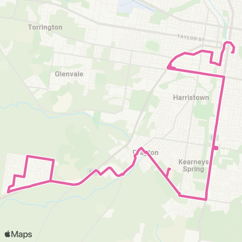 Translink Toowoomba UniSQ - Toowoomba Plaza - City map