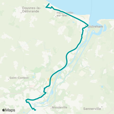 Twisto Lion-sur-Mer Plage - Caen Gare SNCF map