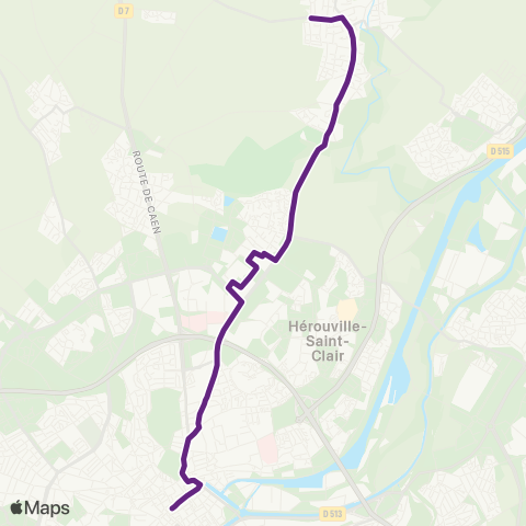 Twisto Hérouville Sphère / Bieville Stade - Caen Théâtre map
