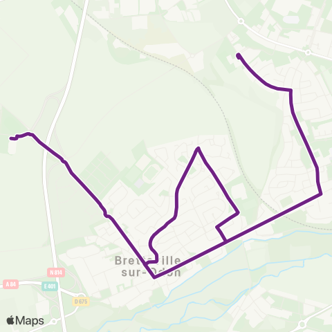 Twisto Bretteville Koenig - Caen Collège Moulin map