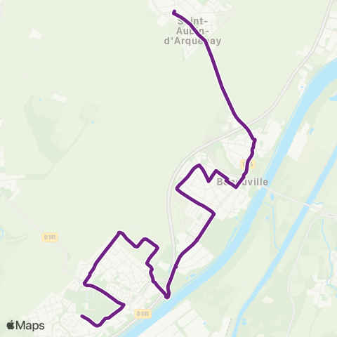 Twisto St-Aubin Église - Blainville Langevin Wallon map