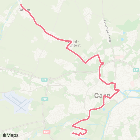 Twisto Cairon Château / St-Contest Buron - Louvigny Michelet map