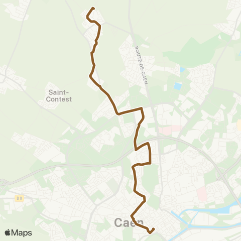 Twisto Biéville ZA au Village / Cambes le Parc - Caen Théâtre map