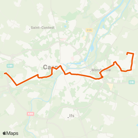 Twisto Bretteville Koenig - Cuverville Champ Picot map
