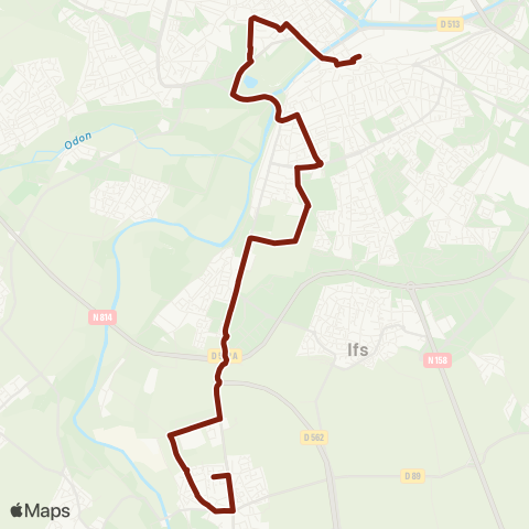 Twisto St-André Luxembourg - Caen Lycée Fresnel map